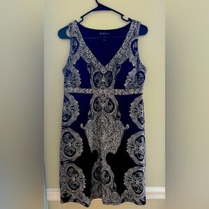 Elegant Black and White Patterned Dress